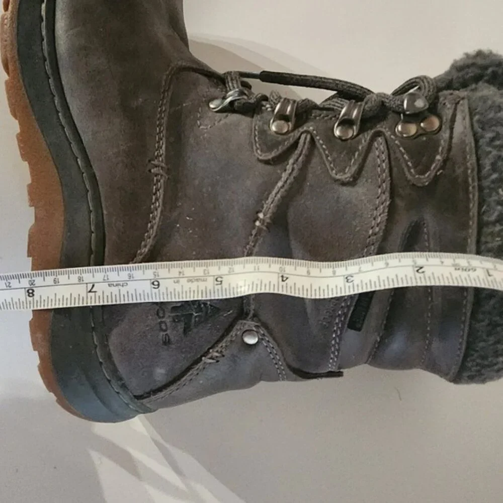 Woods Waterproof Winter Snow‎ Boots Womens Size 7 Mid Calf Lace Up Fur Lined